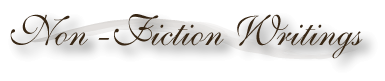Non-Fiction Writings